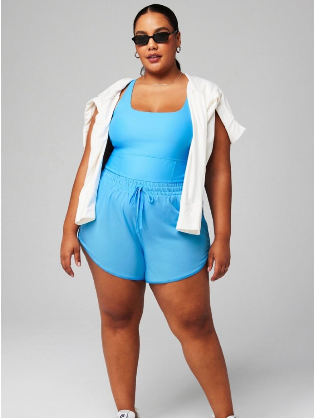 Fabletics Sport Short Onesie Malibu Blue Neon NWT Size 2X Athletic Romper